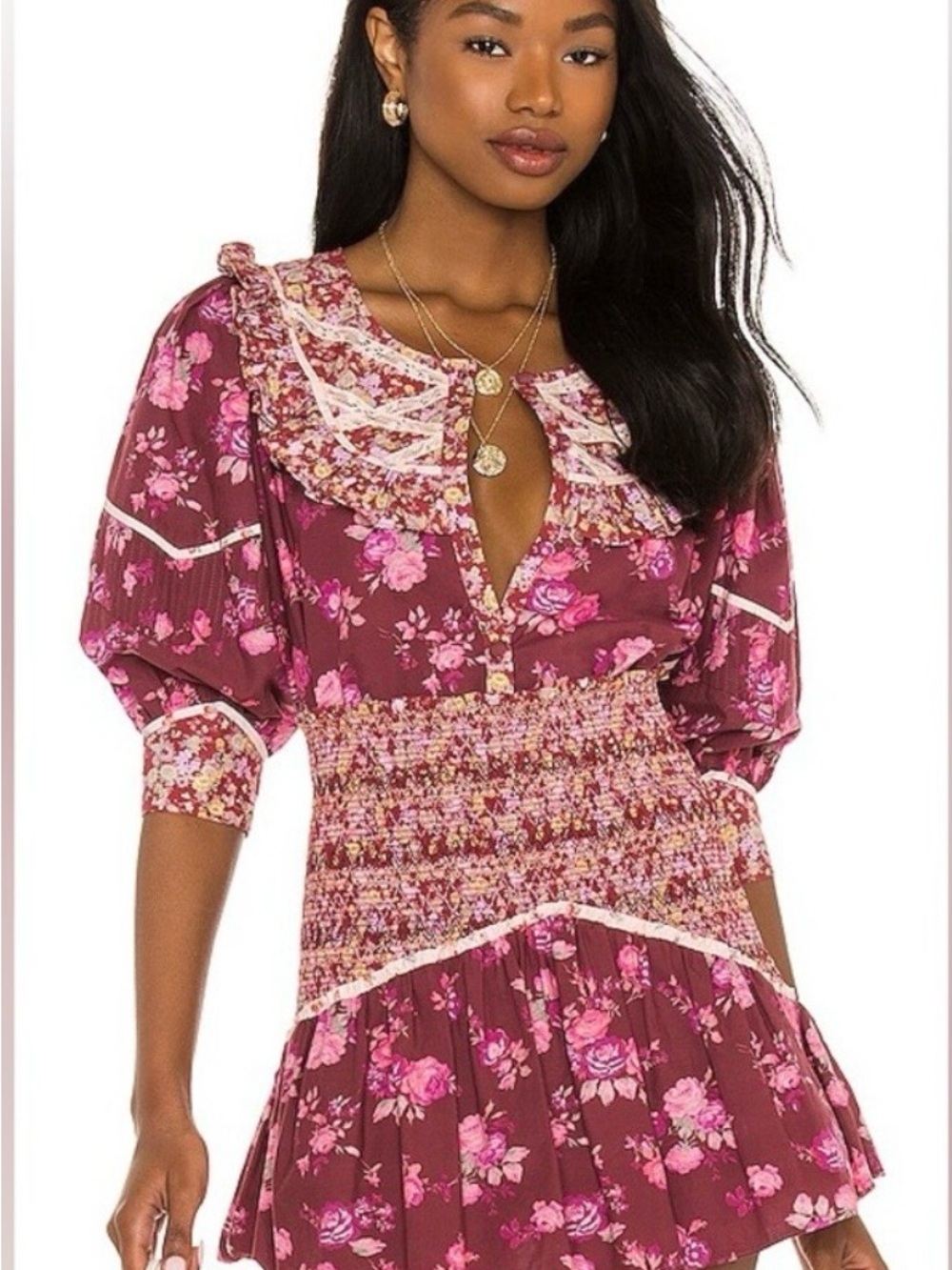 LoveShackFancy Rose-Pink Floral SET